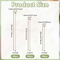 120Pcs 3 Styles Brass Ball Head Pins&nbsp;KK-GO0002-44A