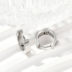 304 Stainless Steel Polishing Effect Hoop Earrings&nbsp;EJEW-M001-35P