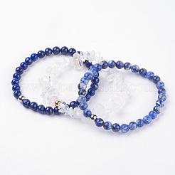 Natural Mixed Gemstone Stretch Bracelets&nbsp;BJEW-JB03365-03