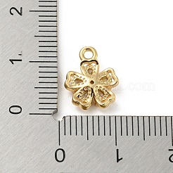 Brass with Clear Cubic Zirconia Charms&nbsp;KK-G478-02D-KCG