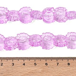 Electroplate Baking Paint Transparent Glass Beads Strands&nbsp;GL-CBA17FF-02A