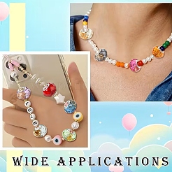 60Pcs 12 Colors Transparent Resin Rondelle European Beads&nbsp;RESI-YW0006-15