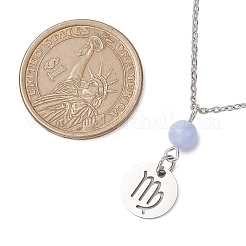 12Pcs 12 Styles 304 Stainless Steel Constellations Pendant Cable Chain Necklaces&nbsp;NJEW-JN05106