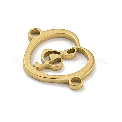 Ion Plating(IP) 201 Stainless Steel Hollow Connector Charms&nbsp;STAS-S146-01G