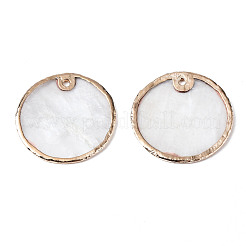 Natural Capiz Shell Pendants&nbsp;SSHEL-N034-83B-01