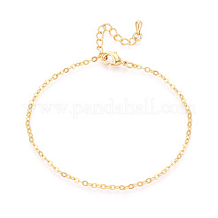 Brass Cable Chain Bracelets for Women&nbsp;LS-BJEW-N032-08F-G