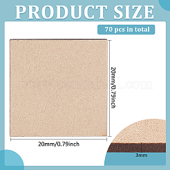 70Pcs Medium Density Fiberboard (MDF) Sheet&nbsp;DIY-FG0004-88