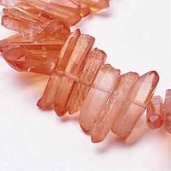 Natural Quartz Crystal Points Beads Strands&nbsp;G-K181-B07