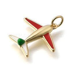 Brass Enamel Pendants&nbsp;KK-C255-32G