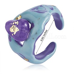 Glitter Enamel Nugget Open Cuff Ring&nbsp;JR920A