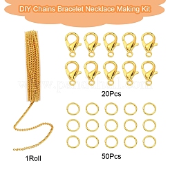 DIY Chains Bracelet Necklace Making Kit&nbsp;DIY-YW0005-82G
