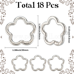 18Pcs Alloy Spring Gate Rings&nbsp;FIND-SC0019-02B