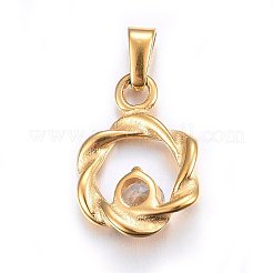 304 Stainless Steel Pendants&nbsp;STAS-P216-65G