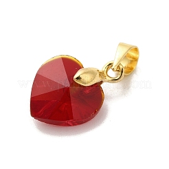 Brass Glass Pendants&nbsp;KK-Z073-14G-03