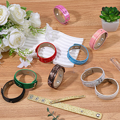 10Pcs 10 Colors PU Leather Cord Bracelets&nbsp;BJEW-CL0001-26