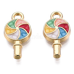 Golden Plated Alloy Enamel Pendants&nbsp;ENAM-T009-99-RS