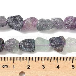 Raw Rough Natural Colorful Fluorite Beads Strands&nbsp;G-M453-D11