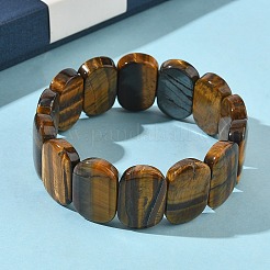 Natural Tiger Eye Beads Stretch Bracelets for Women Men&nbsp;BJEW-I323-02E