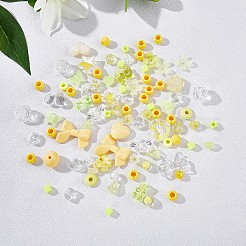 150 Pieces Random Rose Acrylic Beads Bear Pastel Spacer Beads Butterfly Loose Beads for Jewelry Keychain Phone Lanyard Making&nbsp;JX543B