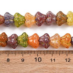 Painted Glass Beads Strands&nbsp;GLAA-B037-08