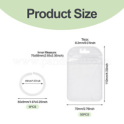 50Pcs Transparent Plastic Resealable Packaging Bags&nbsp;OPP-TA0001-28