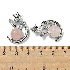 Natural Rose Quartz Pendants&nbsp;G-M434-01P-25