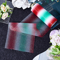 Rainbow Polyester Fabric Sparkling Tulle Roll&nbsp;OCOR-WH20006-55D