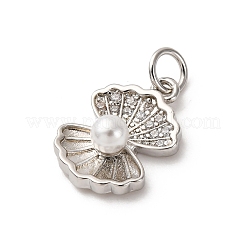 Brass Micro Pave Cubic Zirconia Pendants&nbsp;KK-I276-08P