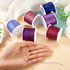 6 Rolls 6 Colors 6-Ply Polyester Metallic Thread&nbsp;OCOR-TA0003-11C