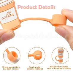 11Pcs 11 Colors Silicone Straw Cap&nbsp;SIL-CJ0002-84