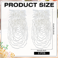 Flower Plastic Embroidery Sew on Cloth Patches&nbsp;PATC-WH0008-252