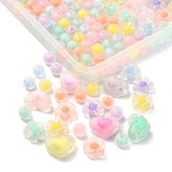 240Pcs 3 Style Transparent Acrylic Beads&nbsp;FACR-YW0001-04