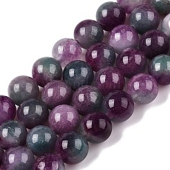 Dyed Natural White Jade Beads Strands&nbsp;G-T138-8mm-210-10