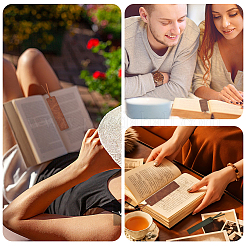 5Pcs 5 Colors PU Leather Bookmarks&nbsp;AJEW-CL0003-09