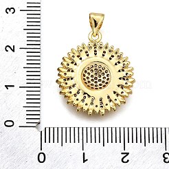 Rack Plating Brass Micro Pave Cubic Zirconia Pendants&nbsp;KK-K401-52B-G