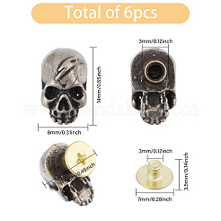 6Pcs Halloween Theme Brass Decorative Rivets&nbsp;KK-CA0003-69A