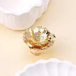 Iron Flower Cuff Open Rings for Women&nbsp;WG88F27-01