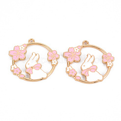 Eco-Friendly Alloy Enamel Pendants&nbsp;X-ENAM-T011-54-NR