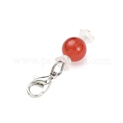 6Pcs Glass Candy Pendant Decorations&nbsp;HJEW-JM04363-01