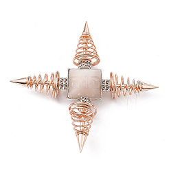 Rose Gold Brass Spritual Energy Generator&nbsp;DJEW-P003-01RG-01
