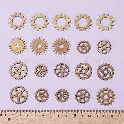 20Pcs Metal Alloy Steampunk Gear Charms Connectors Cog Pendants&nbsp;TIBEP-FS0001-04AB