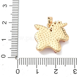 Brass Micro Pave Clear Cubic Zirconia Pendants&nbsp;KK-G556-05G-04