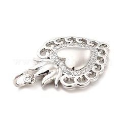 Rack Plating Brass Micro Pave Cubic Zirconia Pendants&nbsp;KK-K270-16P