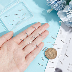 30Pcs 925 Sterling Silver Curved Tube Beads&nbsp;STER-BC0001-79