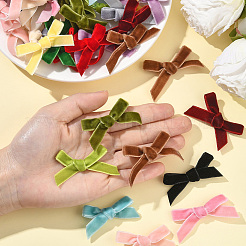 72Pcs 18 Colors Velvet Bowknot Costume Accessories&nbsp;DIY-SP0004-96
