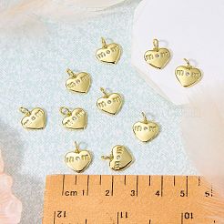 10Pcs Golden Plated Brass Charms&nbsp;KK-SZ0007-43