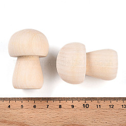 Unfinished Wood Mushroom Ornaments&nbsp;WOOD-T032-08