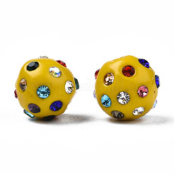 Polymer Clay Rhinestone Beads&nbsp;RB-T017-31F-A