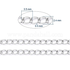 Tarnish Resistant 304 Stainless Steel Curb Chains&nbsp;CHS-F006-04A-P