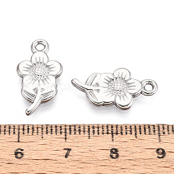 304 Stainless Steel Flower Pendants&nbsp;STAS-T069-31P